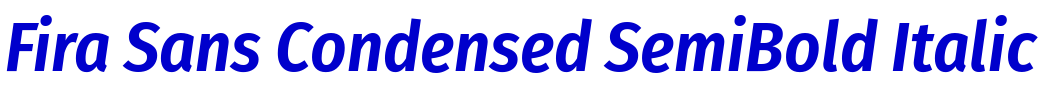 Fira Sans Condensed SemiBold Italic fuente